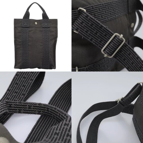 HERMES Herbag A Dos PM Backpack Canvas Gray Auth BD163 - Picture 15 of 15